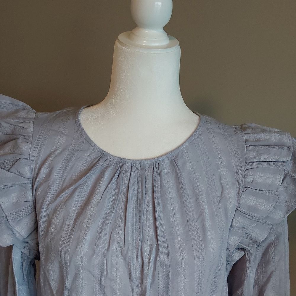 Universal Thread Blouse Sz M Double Ruffle - Picture 4 of 12